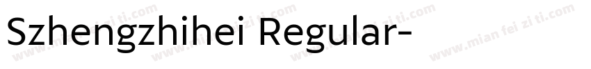 Szhengzhihei Regular字体转换